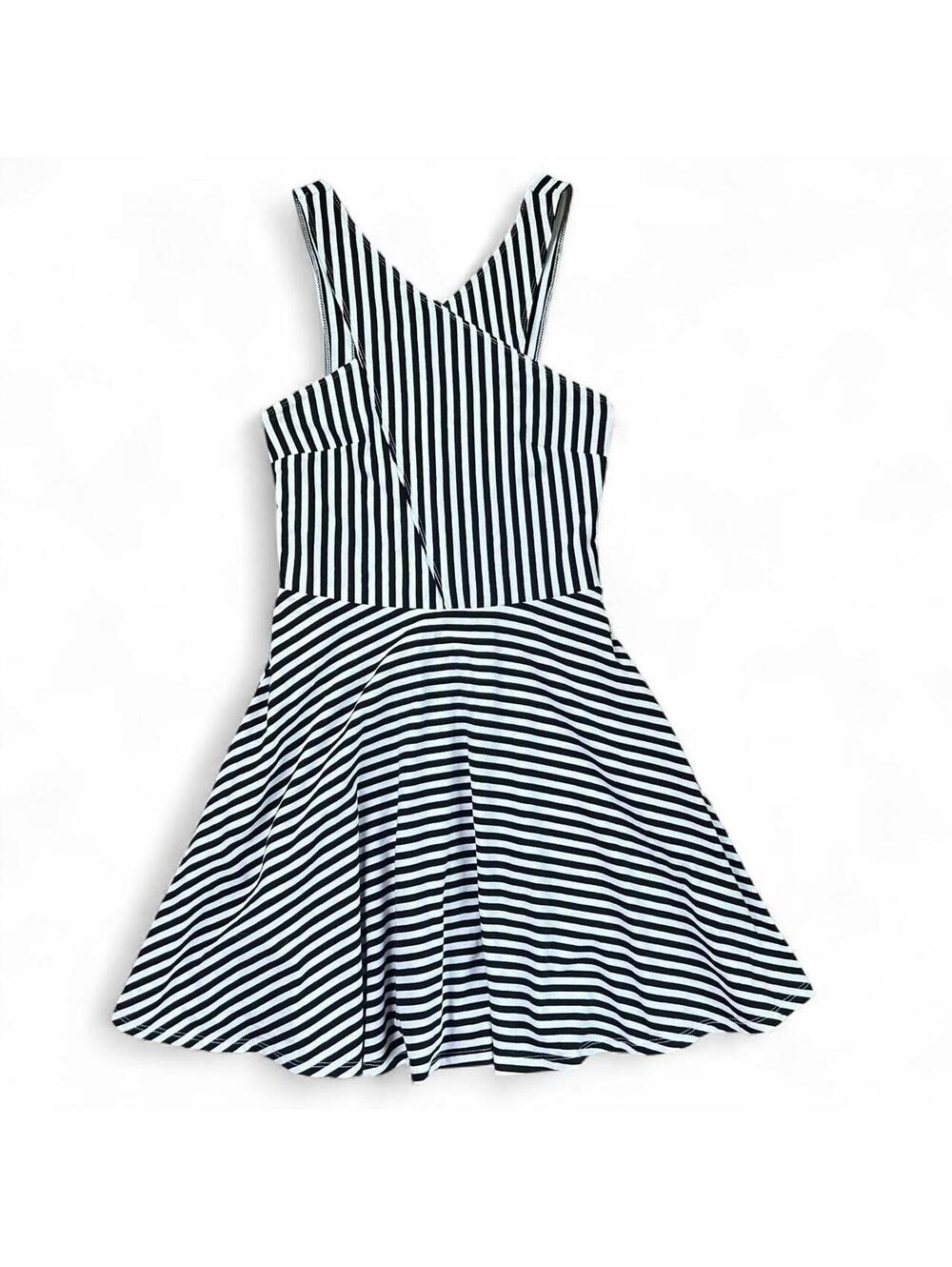 Hollister Co. black & white striped mini dress